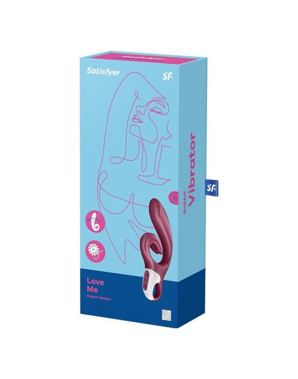 Вибратор-кролик Satisfyer Love Me гибкий, отросток с тройным кончиком