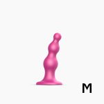 Насадка для страпона Strap-On-Me Dildo Plug Beads Framboise Metallic