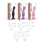 Насадка для страпона Strap-On-Me Dildo Plug Curvy Rose Dragee Metallic
