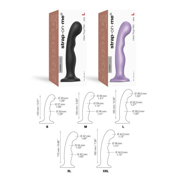 Насадка для страпона Strap-On-Me Dildo Plug P&G Lilas Metallic