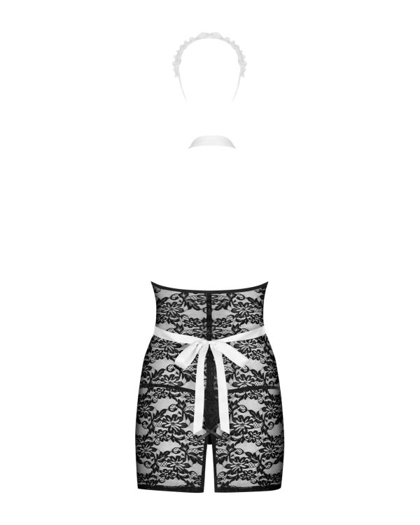 Еротичний костюм покоївки Obsessive Servgirl costume халат, стрінги, фартух, обруч