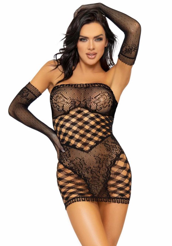 Leg Avenue 2 PC Tube dress and gloves OS