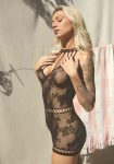 Ажурна сукня-сітка Leg Avenue Lace mini dress with cut-outs