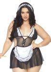 Костюм покоївки Leg Avenue Fantasy French Maid XL/ сукня, трусики, пов’язка