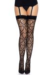 Ажурні панчохи із сердечками Leg Avenue Heart