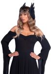 Повязка на голову с крыльями Leg Avenue Feather headband перья и натуральная кожа