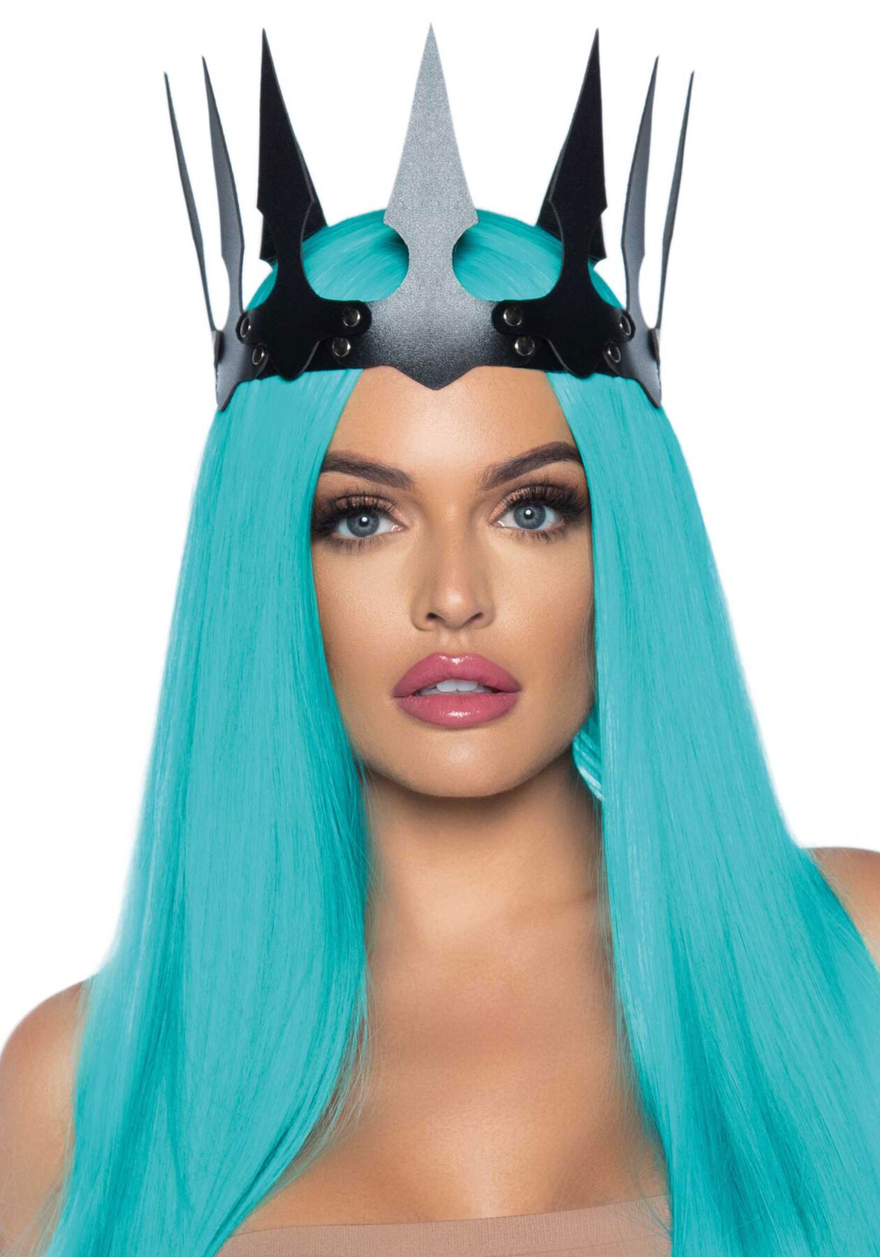 Корона злой королевы Leg Avenue Faux leather spiked crown искусственная кожа, заклепки