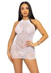 Сукня-сітка зі стразами Leg Avenue Rhinestone halter mini dress відкрита спина