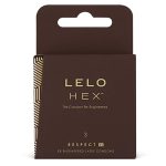 Презервативы LELO HEX Condoms Respect 3 Pack, тонкие и суперпрочные, увеличенный размер