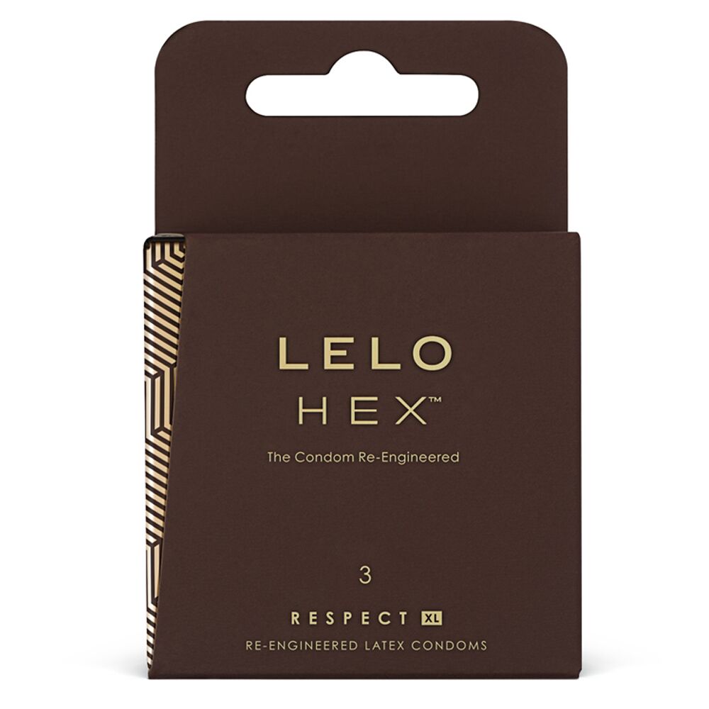 Презервативы LELO HEX Condoms Respect 3 Pack, тонкие и суперпрочные, увеличенный размер