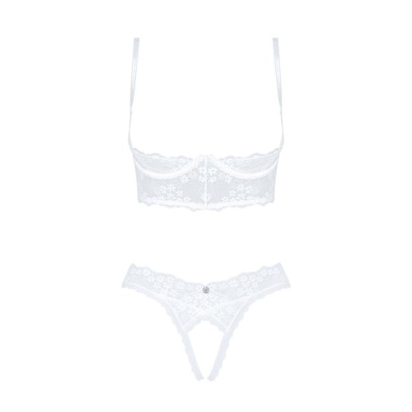 Еротичний комплект Obsessive Heavenlly 2-pcs cupless set відкриті груди