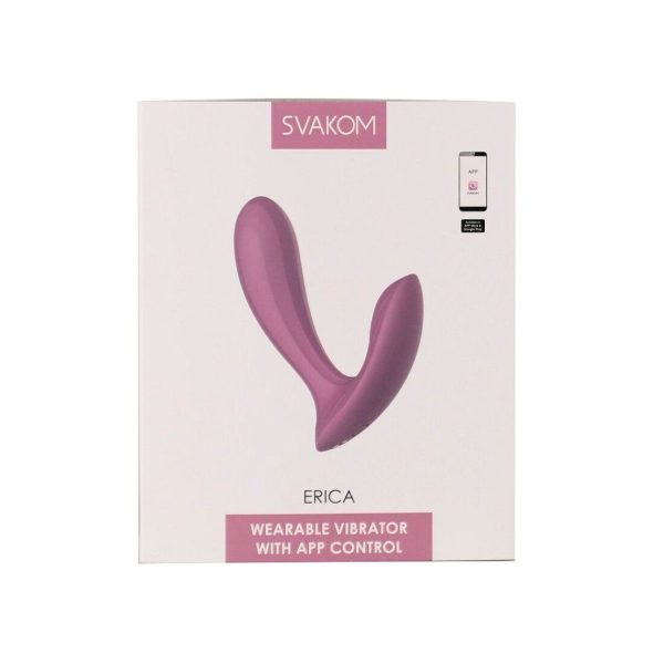 Смарт-вібратор у трусики Svakom Erica Romantic Rose, дуже гнучкий, 2 мотори