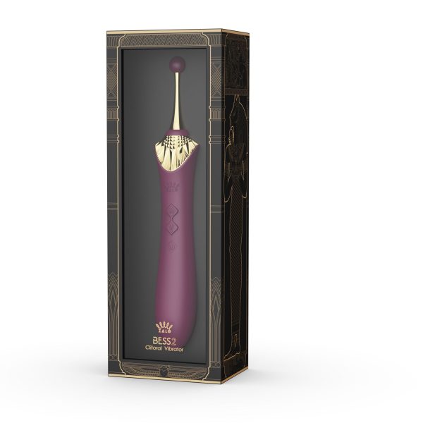 Мультифункціональний вібратор Zalo — Bess 2 Velvet 4 насадки, підігрів