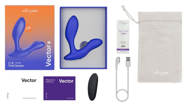 Смарт-вібромасажер простати We-Vibe Vector+ ROYAL пульт ДК, регульований кут нахилу