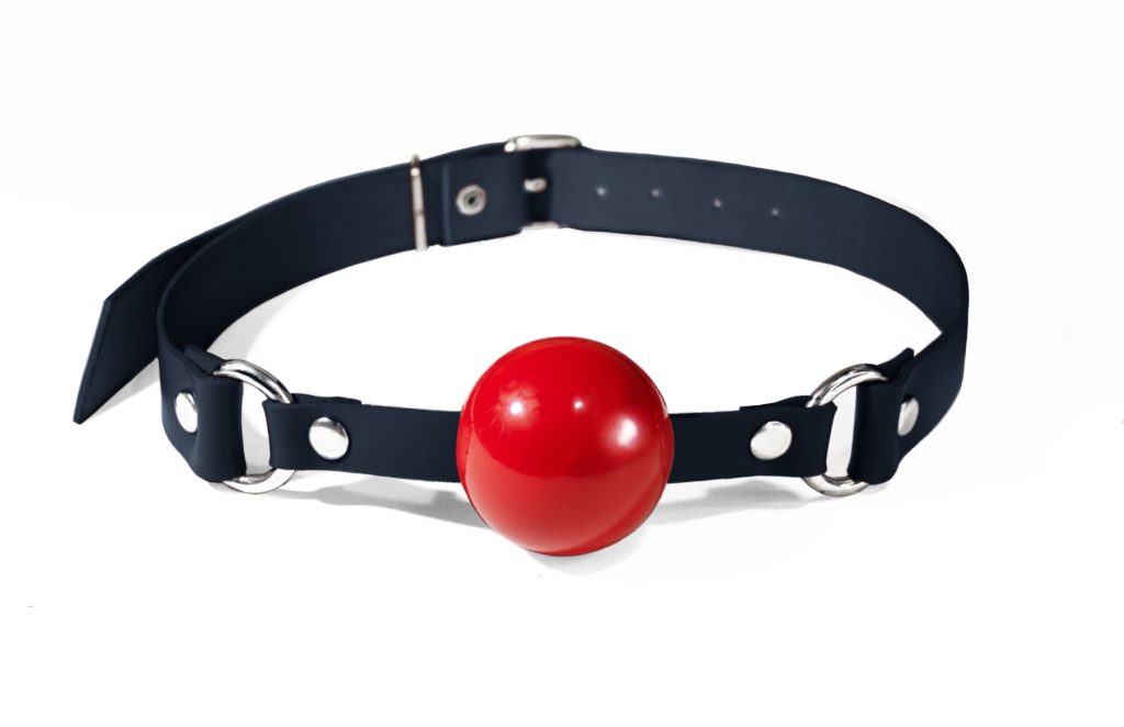 Кляп силіконовий Feral Feelings Silicon Ball Gag Black ремінець, червона кулька