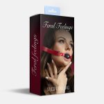 Кляп силиконовый Feral Feelings Silicon Ball Gag Red красный ремень, черный шарик