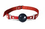 Кляп силиконовый Feral Feelings Silicon Ball Gag Red красный ремень, черный шарик