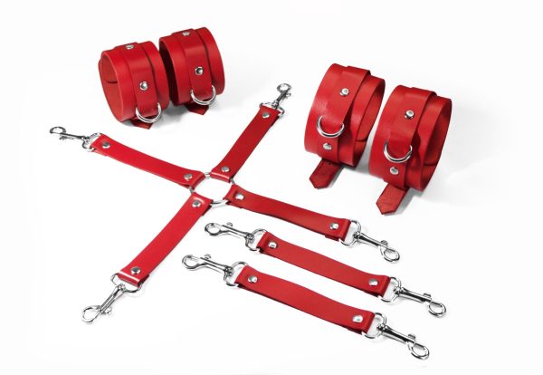 Набір для БДСМ Feral Feelings BDSM Kit 3 наручники, поножі, хрестовина