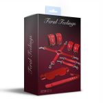 Набір Feral Feelings BDSM Kit 5 наручники, поножі, хрестовина, маска, падл