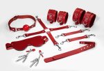 Набір Feral Feelings BDSM Kit 7 наручники, поножі, конектор, маска, падл, кляп, затискачі