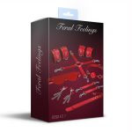 Набір Feral Feelings BDSM Kit 7 наручники, поножі, конектор, маска, падл, кляп, затискачі