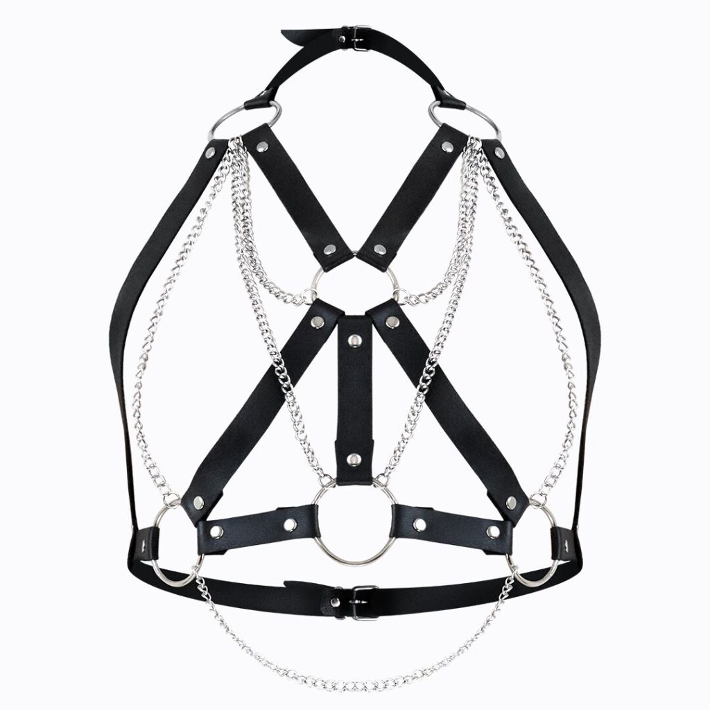 Портупея жіноча Art of Sex - Aiden Leather harness, Чорна XS