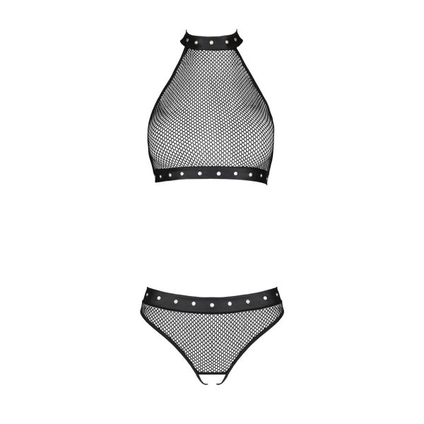 Білизна з відкритим доступом Passion MOONLIGHT SET XXL/ топ, стрінги