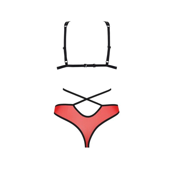 Комплект білизни Passion PEONIA SET XXL бра, трусики