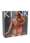 BDSM-костюм учениці Leg Avenue Harness teddy & skirt портупея, мініспідниця, екошкіра