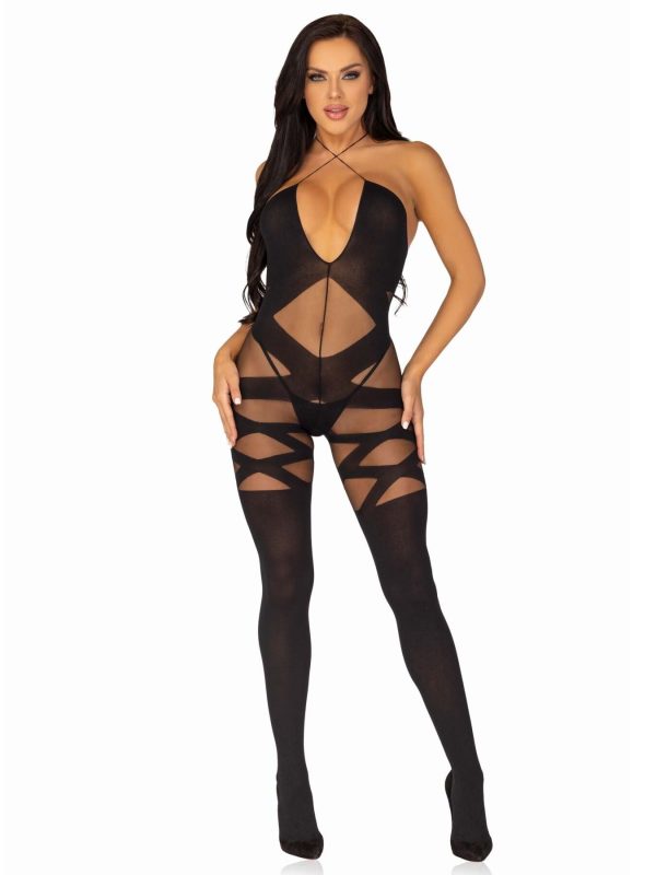 Бодістокінг Leg Avenue Illusion halter bodystocking доступ
