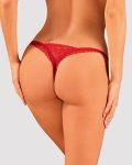 Мереживні стрінги Obsessive Lacelove thong XL/2XL низька посадка