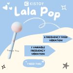 Вибратор-конфетка на палочке KISSTOY Lala Pop, 2 мотора, маска на глаза в комплекте