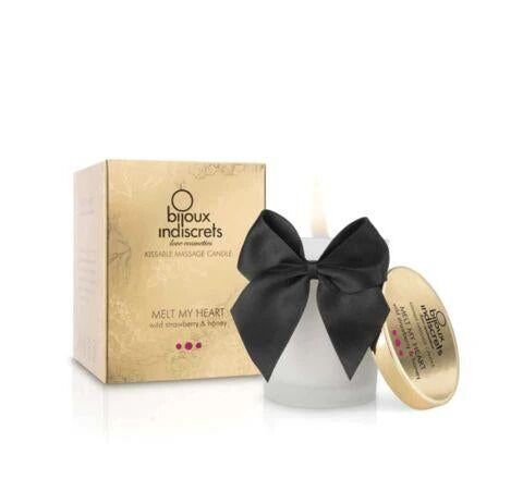 Свічка для масажу та поцілунків Bijoux Indiscrets Melt My Heart Caramel, подарункове паковання, 70 мл