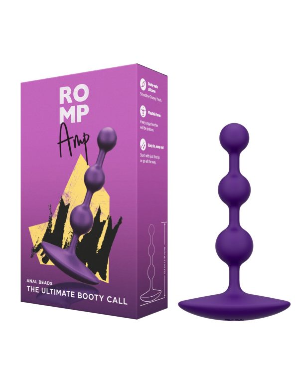 Анальные бусы Romp Amp Dark силикон, макс. диаметр 2,6 см