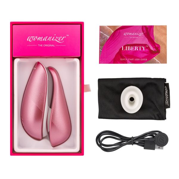 Вакуумний кліторальний стимулятор Womanizer Liberty магнітна кришка, 2 насадки