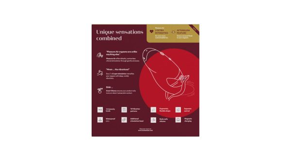 Подвійний вакуумний кліторальний стимулятор Womanizer Duo 2 - Bordeaux, незалежні мотори