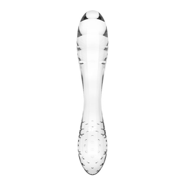 Двусторонний стеклянный дилдо Satisfyer Dazzling Crystal 1 Transparent, очень прочный, без стоппера