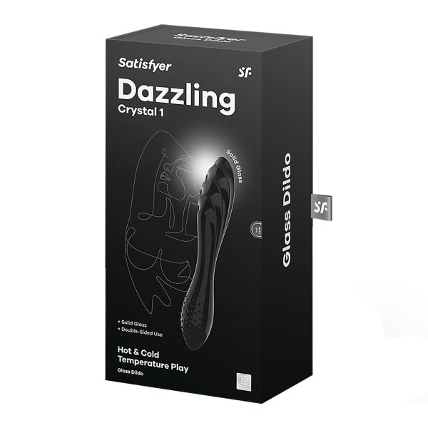 Двусторонний стеклянный дилдо Satisfyer Dazzling Crystal 1 очень прочный, без стоппера