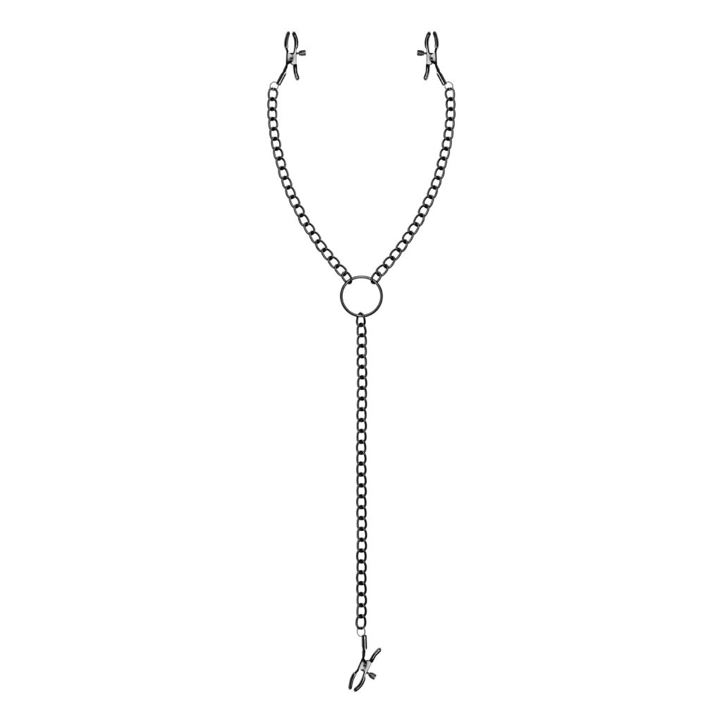 Затискачі для сосків та клітора Bedroom Fantasies: Nipple & Clitoral Clamps, чорні