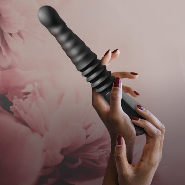 Пульсатор Blush Temptasia – Lazarus Thrusting Dildo – ребристий стовбур, 3 швидкості