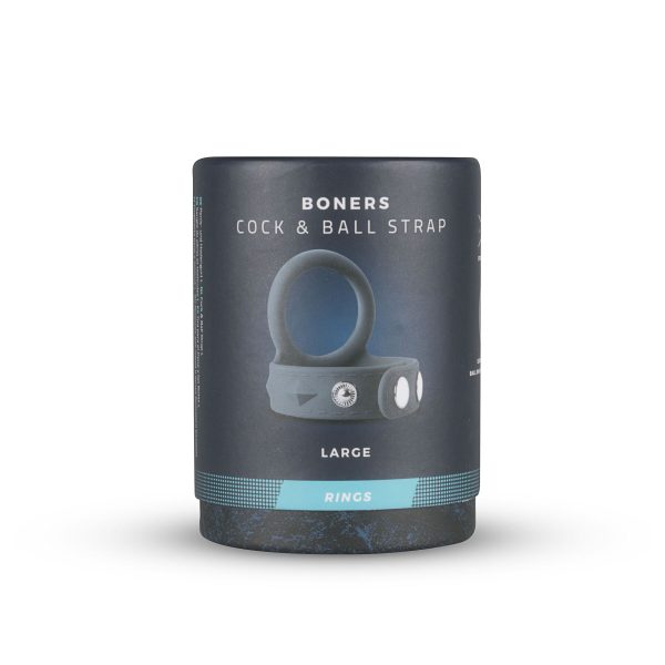 Подвійне ерекційне кільце Boners Cock & Ball Strap регулювання діаметра, 3,5–6 см