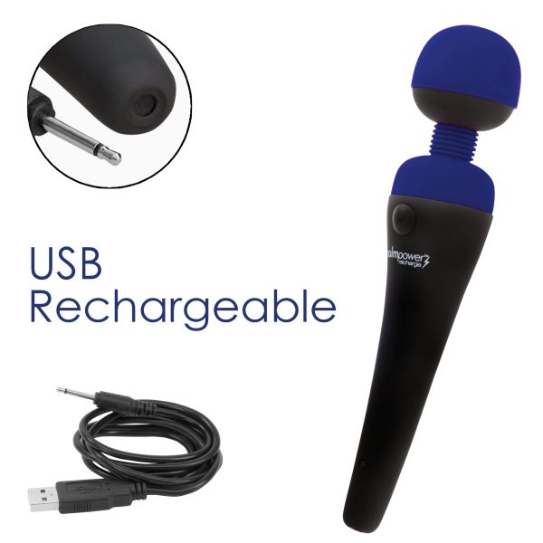 Вибромассажер PalmPower Recharge перезаряжаемый, гибкая головка, тревел-замок