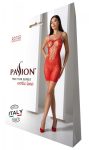 Ажурна мінісукня на тонких бретелях Passion BS096 , плетіння на грудях