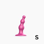 Насадка для страпона Strap-On-Me Dildo Plug Beads Framboise Metallic