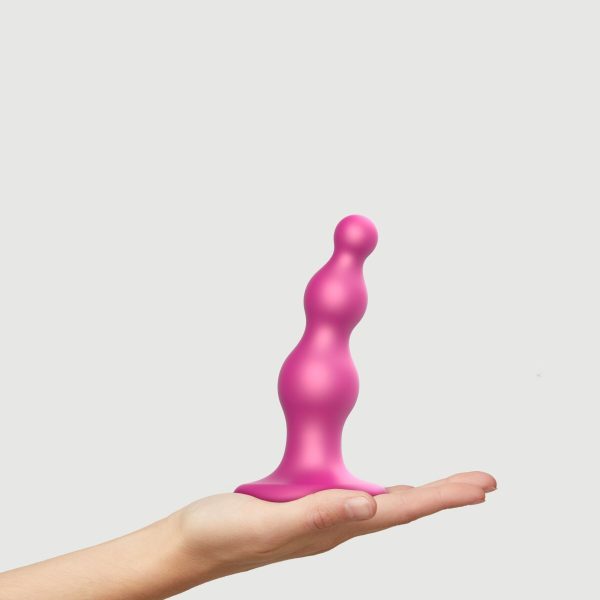 Насадка для страпона Strap-On-Me Dildo Plug Beads Framboise Metallic