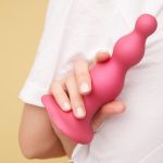 Насадка для страпона Strap-On-Me Dildo Plug Beads Framboise Metallic
