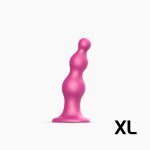 Насадка для страпона Strap-On-Me Dildo Plug Beads Framboise Metallic