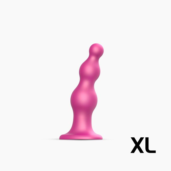 Насадка для страпона Strap-On-Me Dildo Plug Beads Framboise Metallic