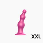 Насадка для страпона Strap-On-Me Dildo Plug Beads Framboise Metallic