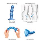 Насадка для страпона Strap-On-Me Dildo Plug Balls Metallic